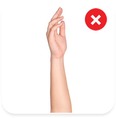 Incorrect hand pose